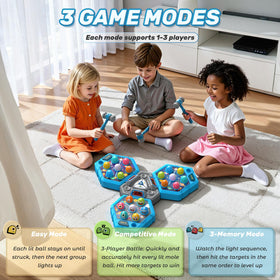 TooLion Whack Game Mole soft hammers ensure safe tapping.
