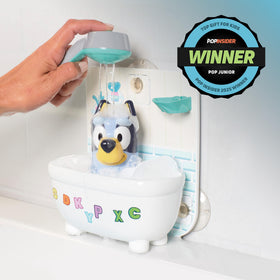 Toomies Shower and Scrub Bluey bathtime play encourages routine building and family fun.