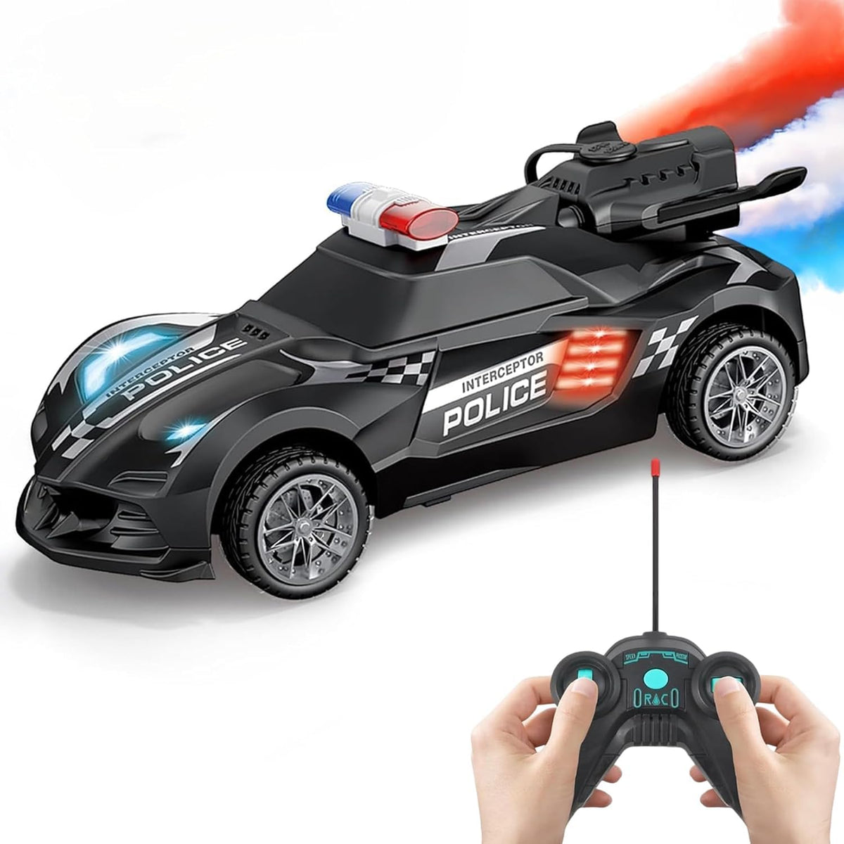 TOOTY TOY police car with smoke effect for action-packed play