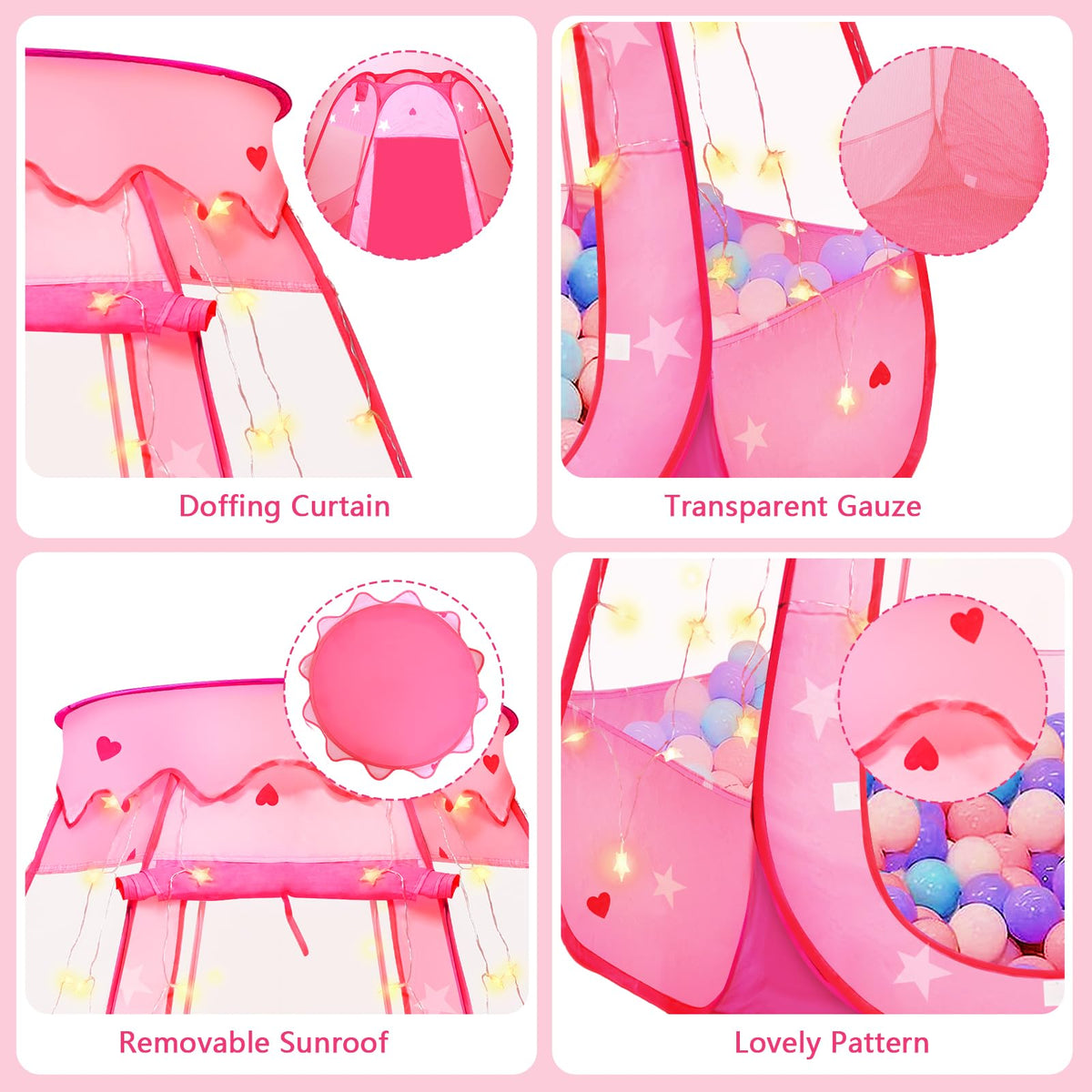 TooyBing ball pit tent with ventilation keeps air comfortable during play