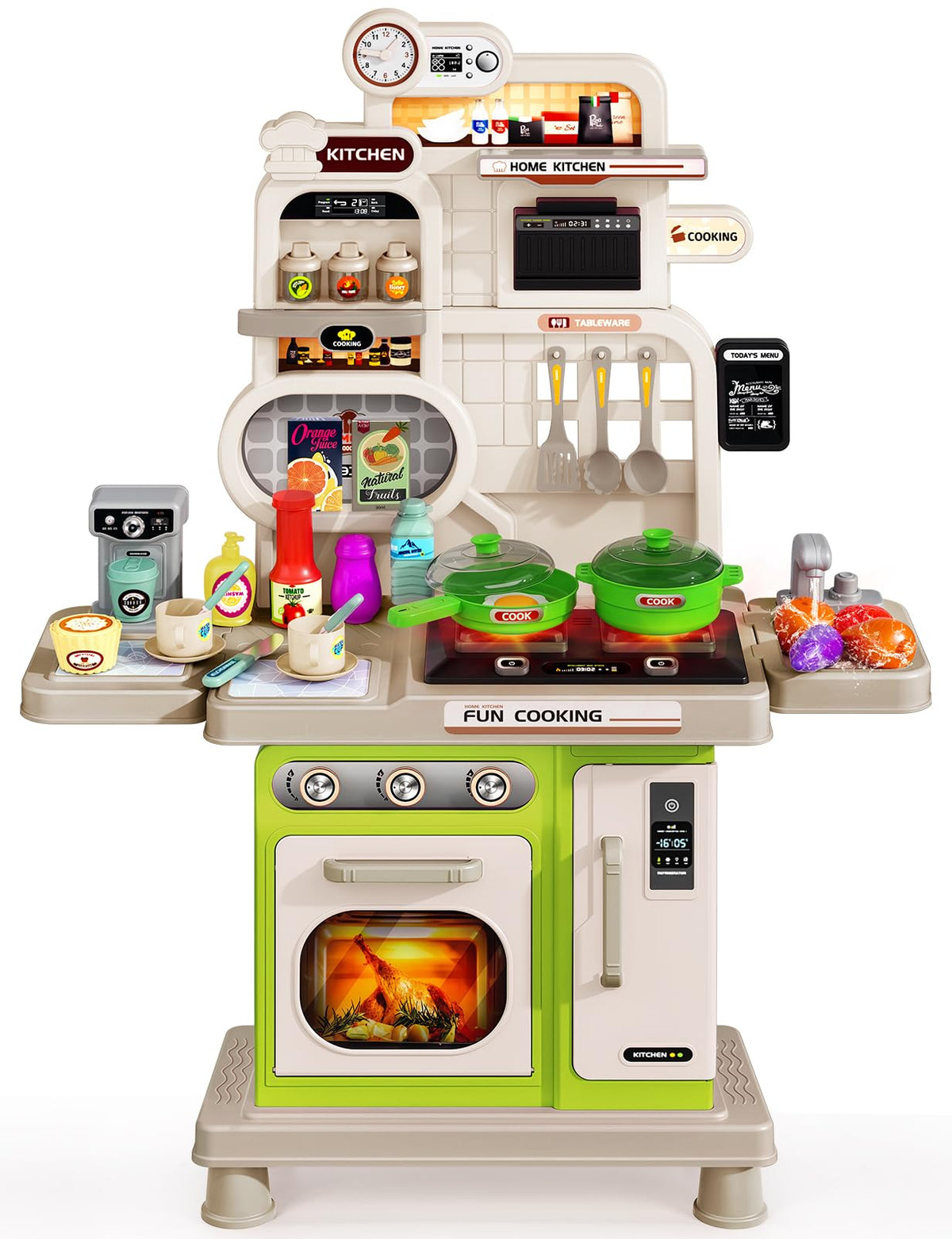 TooyBing Kids Kitchen Stove with lights sparks imaginative play and learning.