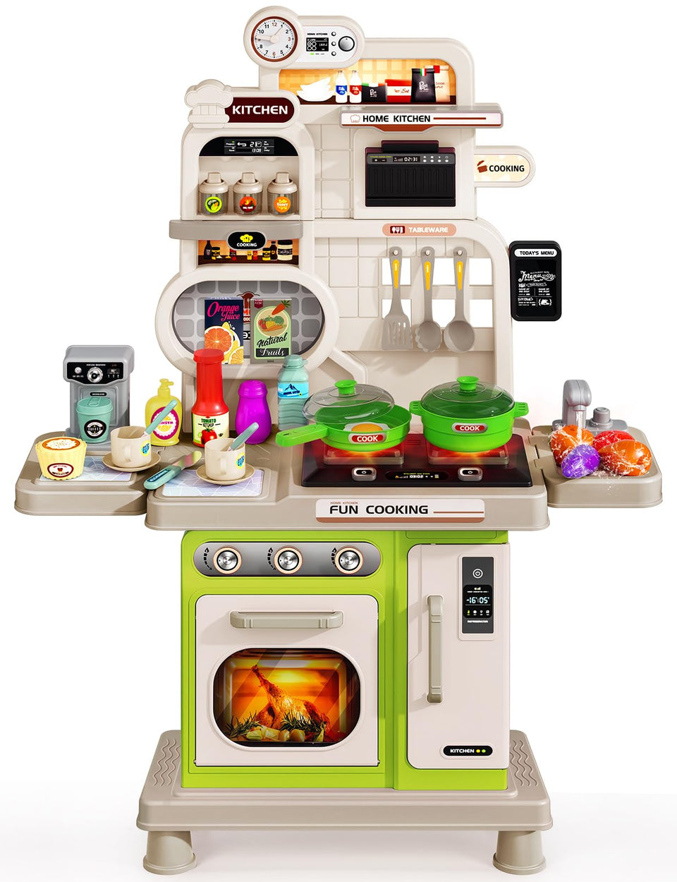 TooyBing Kids Kitchen Stove with lights sparks imaginative play and learning.