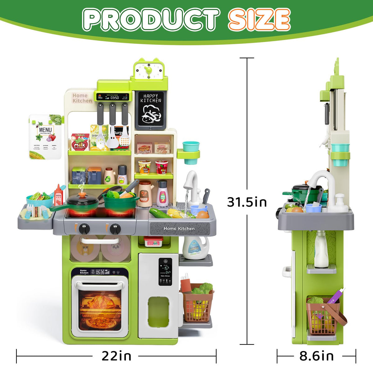 TooyBing play kitchen sink with water circulation encourages realistic cleanup play.