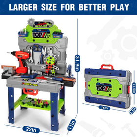 TooyBing kids tool bench with saw and screwdrivers builds fine motor skills