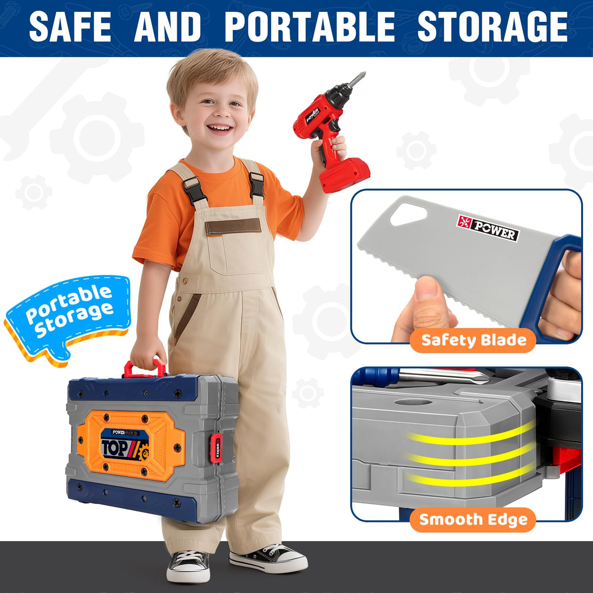 TooyBing Kids Tool Bench claw hammer adds realistic role-play.