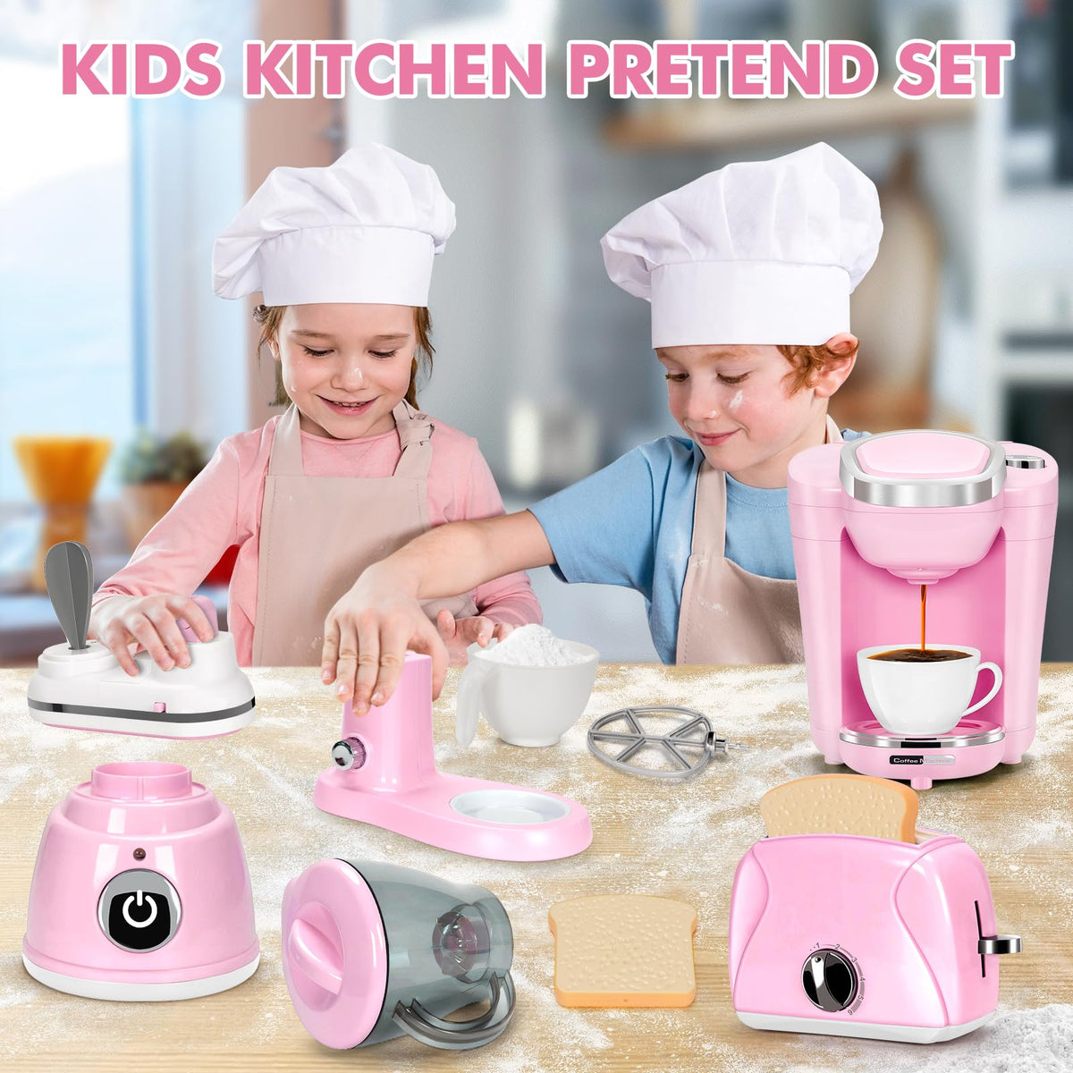 TooyBing sound and lights enhance engaging kitchen play sessions.