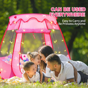 TooyBing princess tent measures 49x49x36 inches for spacious indoor fun