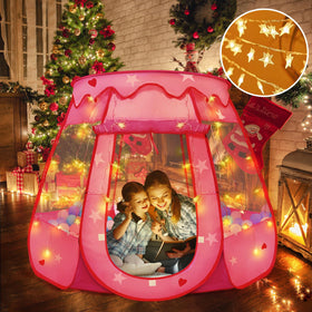 TooyBing princess tent with rolling doors for easy access