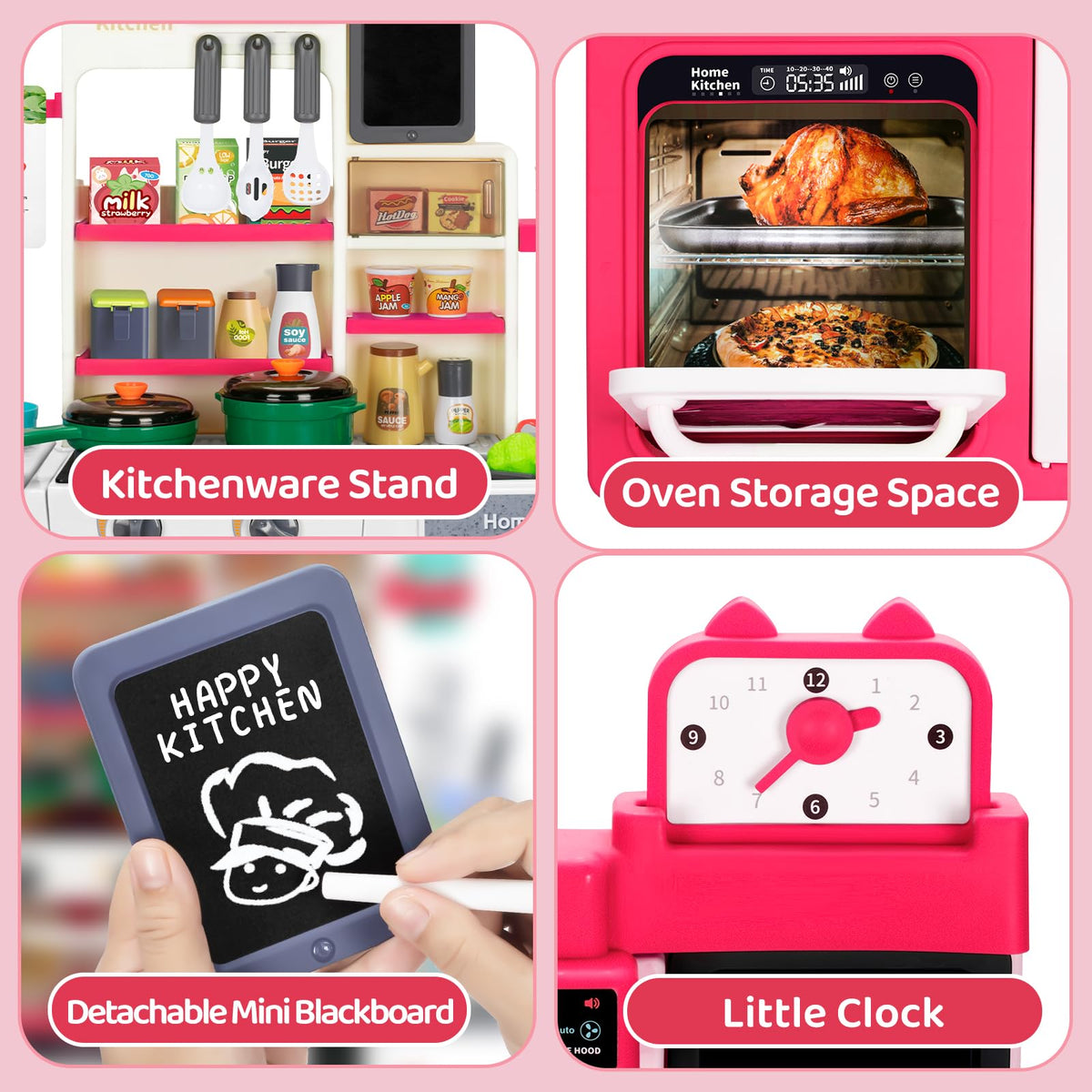 TooyBing red oven for immersive pretend cooking experiences.