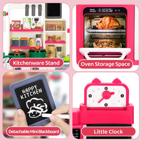 TooyBing red oven for immersive pretend cooking experiences.