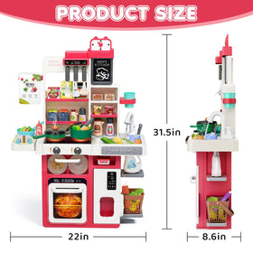TooyBing red kitchen sink enables water play and easy cleanup.
