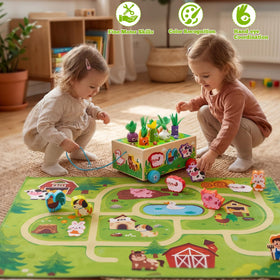 Tooysea wooden farm animals for early recognition and sorting.