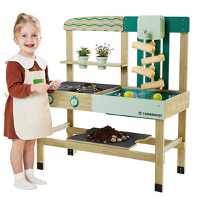 Top Bright 4-In-1 Mud Kitchen sand and water play area for creative outdoor exploration.