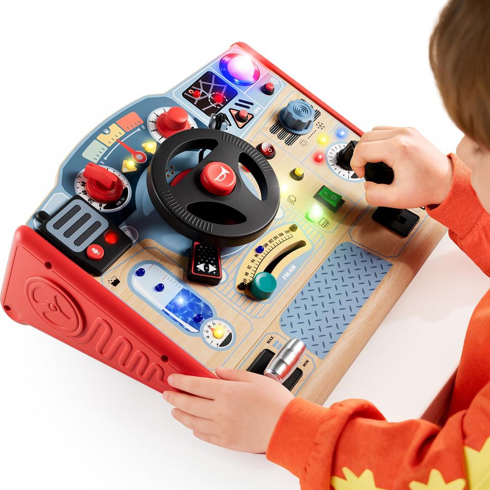 Top Bright Busy Board LED steering wheel for fine motor play