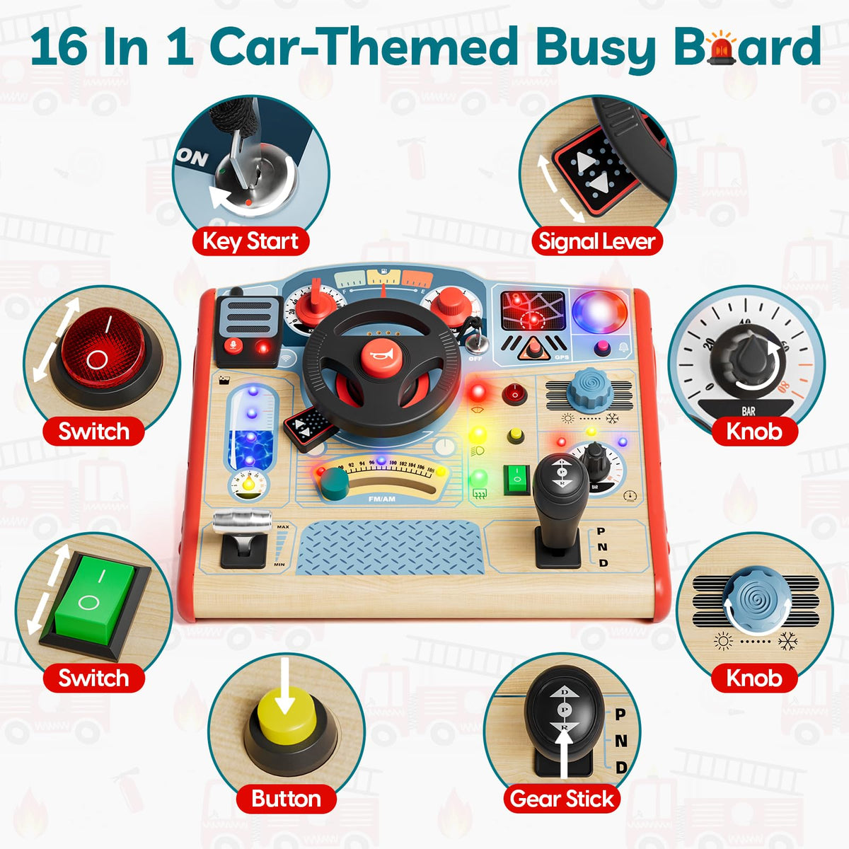 Top Bright Busy Board toy radio for imaginative role play