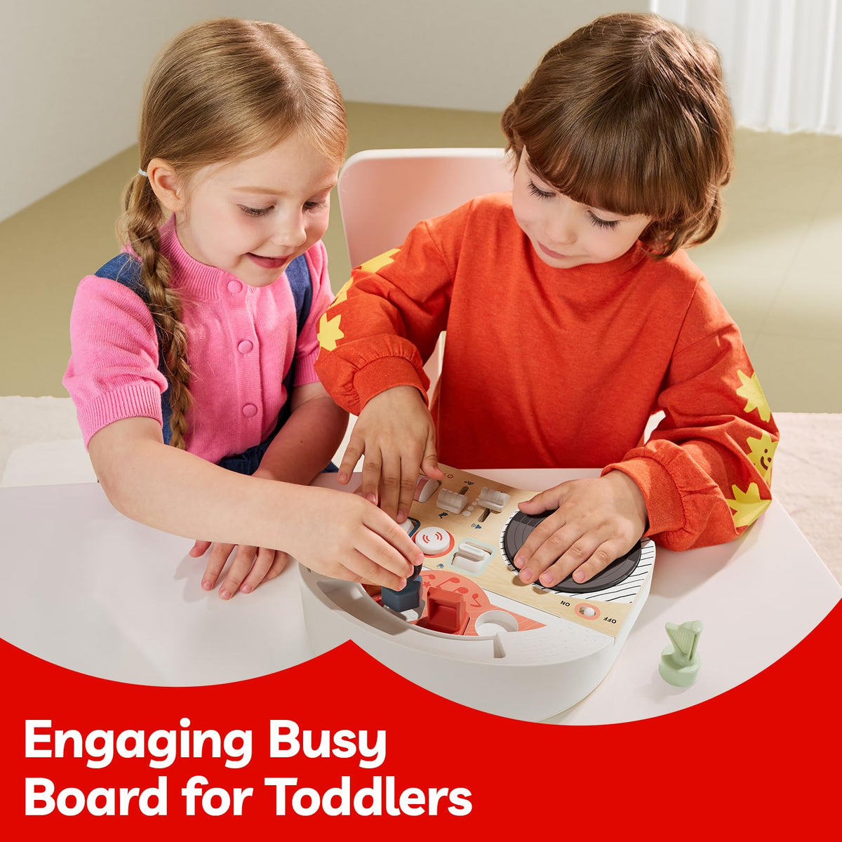 Top Bright DJ Busy Board portable size supports on-the-go learning.