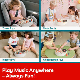 Top Bright DJ Busy Board 360° rounded edges ensure safe play.