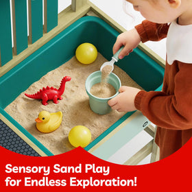 Top Bright easy-assembly wooden set simplifies setup for busy parents.