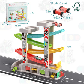 Top Bright race cars show numbers and colors for early learning.
