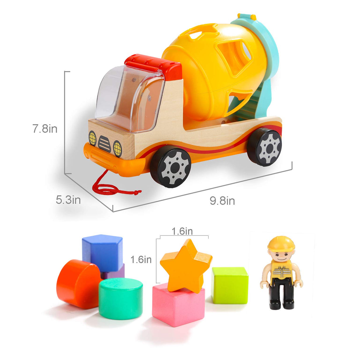 TOP BRIGHT truck with opening doors for interactive pretend play.