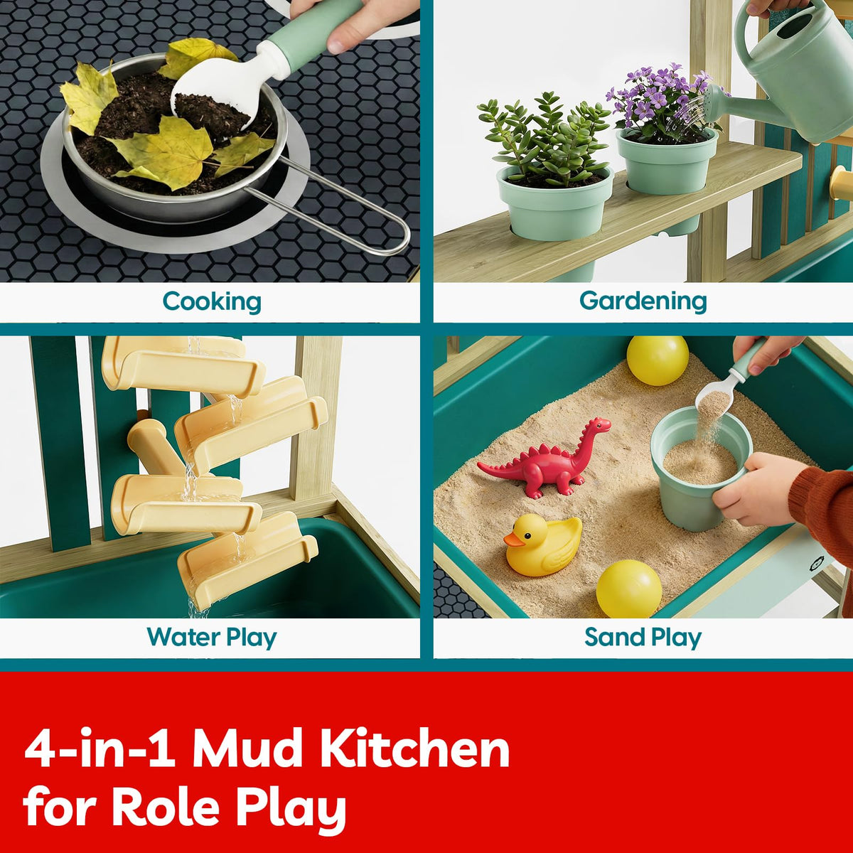 Top Bright sand table and water play station invites hands-on sensory exploration outdoors.