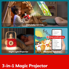 Top Bright Story Projector is lightweight with a handy handle for travel and care.