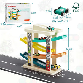 TOP BRIGHT car garage playset supports open ended play and organization