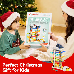 Top Bright wheels stay secure on smooth wooden tracks for durable play.