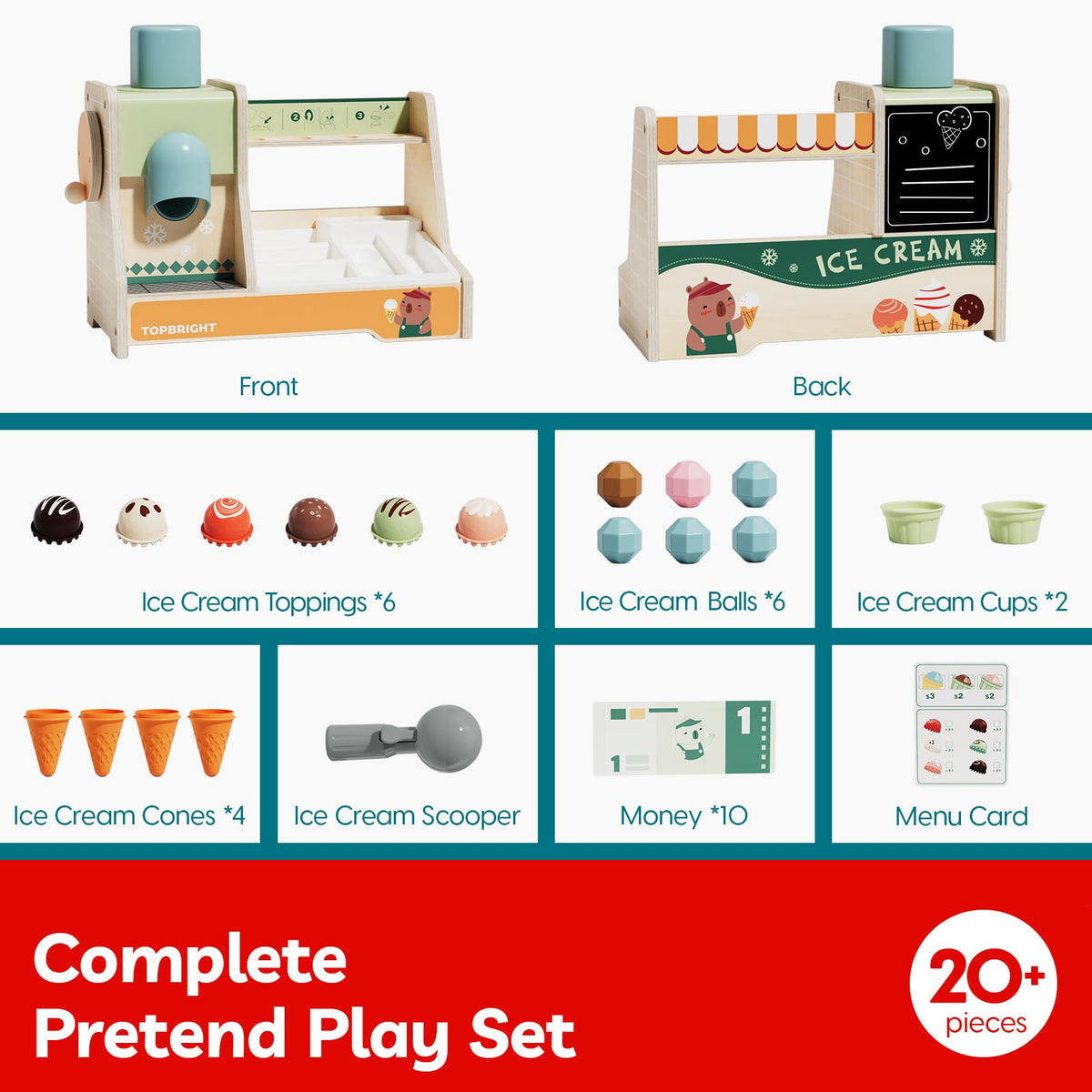 Top Bright toppings collection invites creativity and counting during playtime.