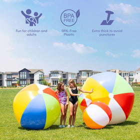 Inflated 42-inch diameter creates big visibility for beach and pool games.