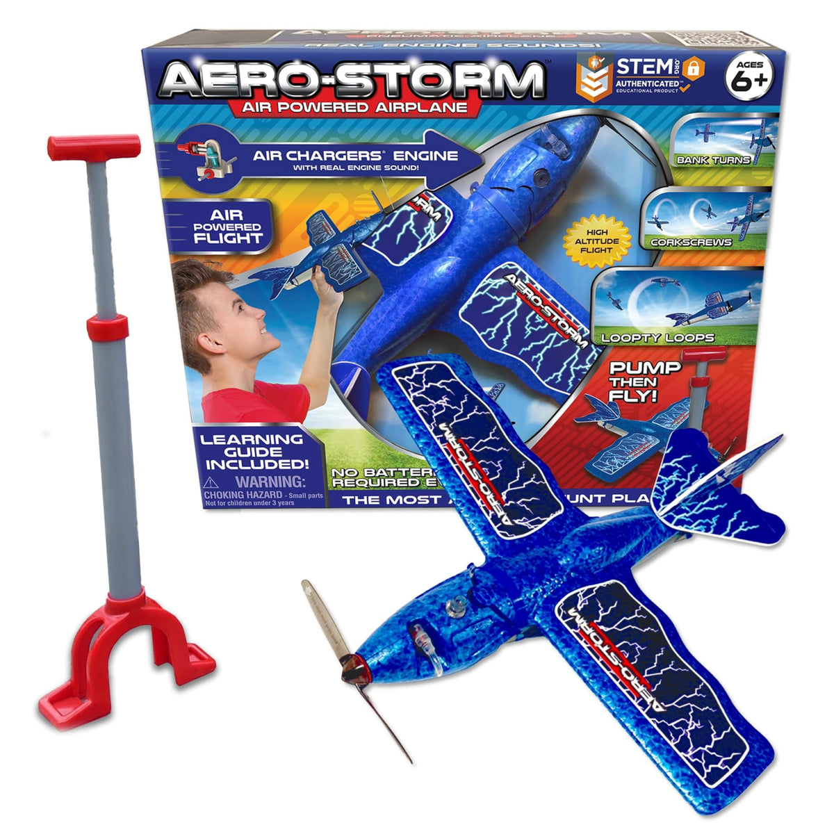 Top Secret Toys Aero Storm airplane launching outdoors delivers safe, thrilling park adventures.