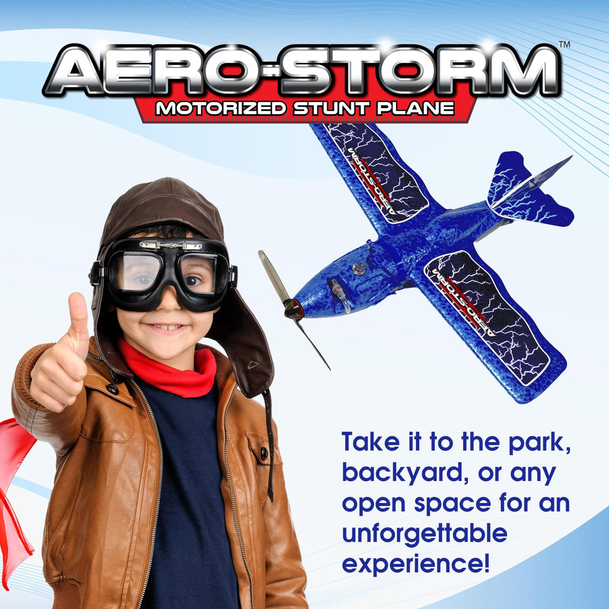 Top Secret Toys Aero Storm includes hand pump and micro engine for quick setup.