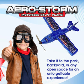 Top Secret Toys Aero Storm includes hand pump and micro engine for quick setup.