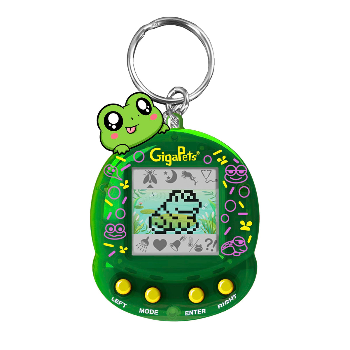 Top Secret Toys Giga Pet Floppy Frog on a keychain, portable fun for kids on the go