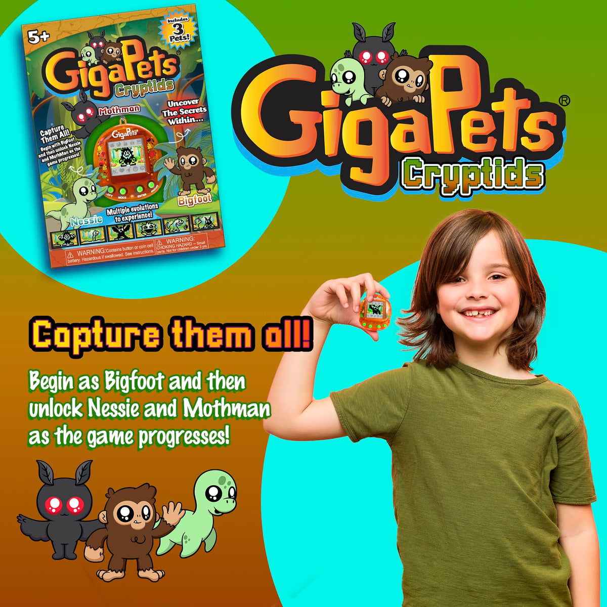 Top Secret Toys Giga Pets Cryptids Nessie pet exploring water-themed mini games