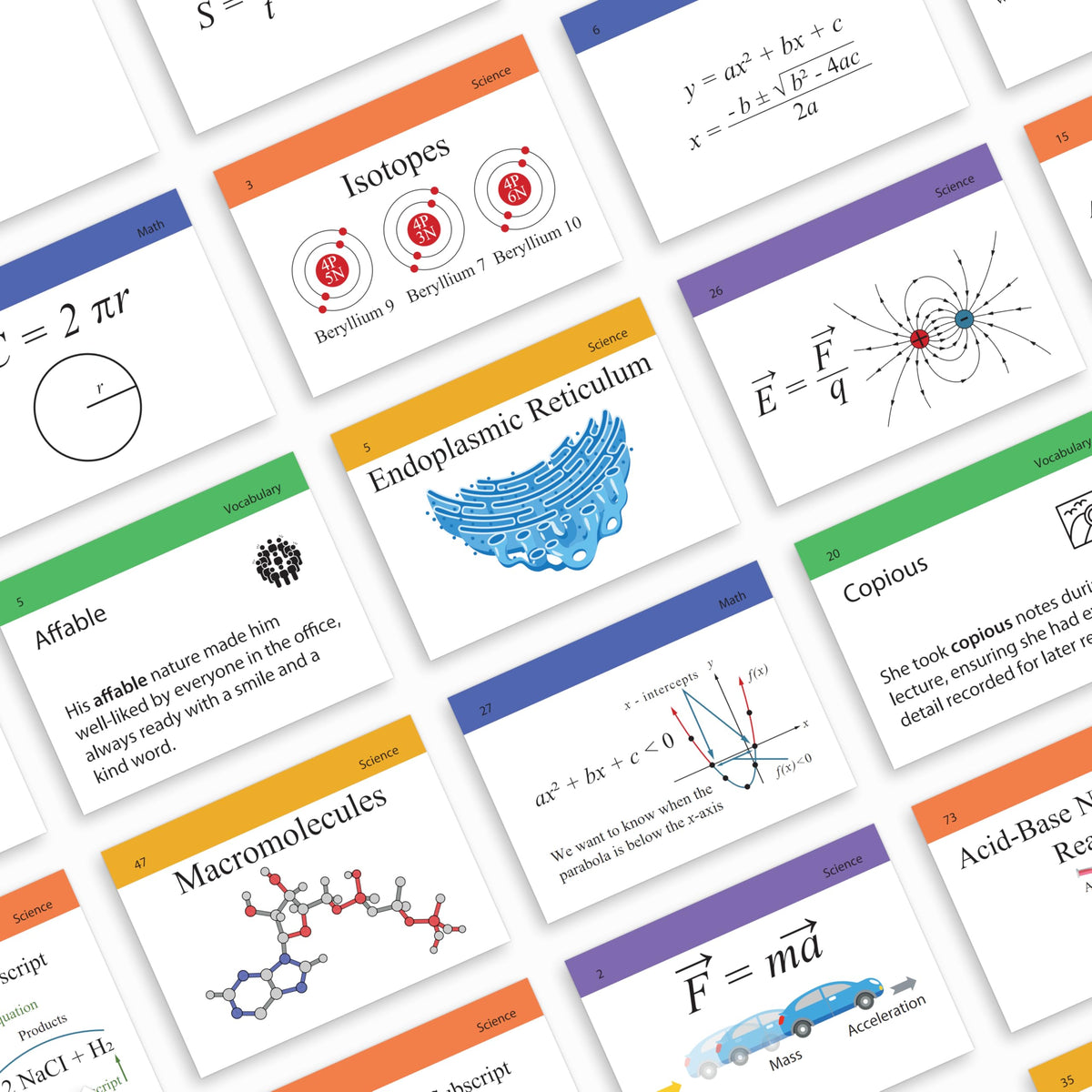 ACT board game included for engaging, gamified recall during study sessions.