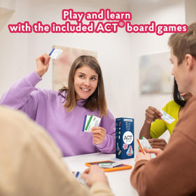 Classroom and home use setup shown for collaborative ACT prep.