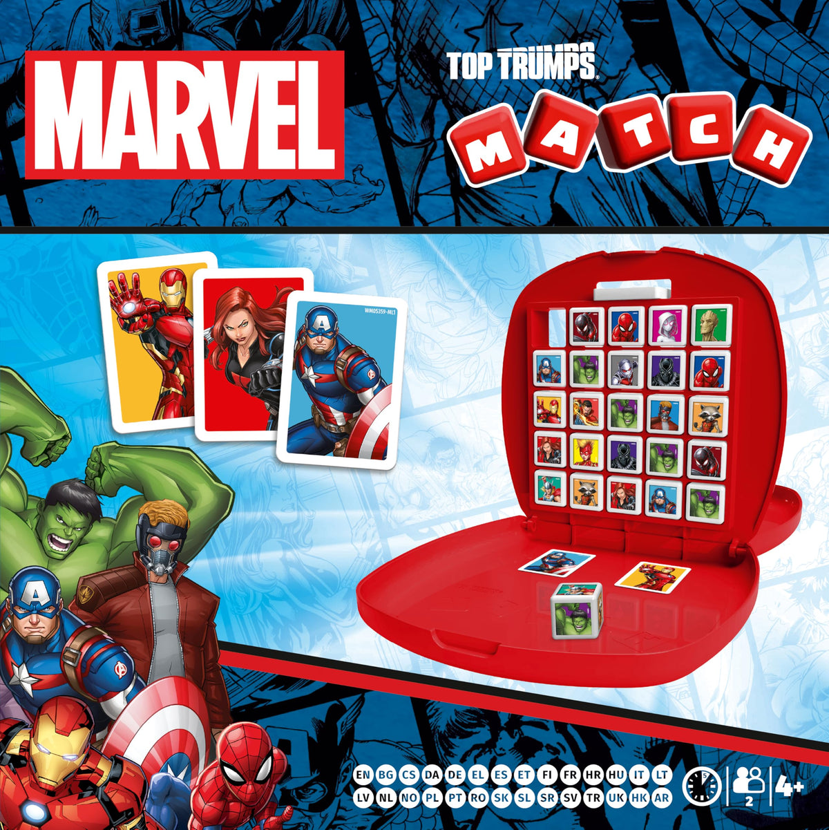 Top Trumps Marvel Heroes travel activity fits parks and trips.