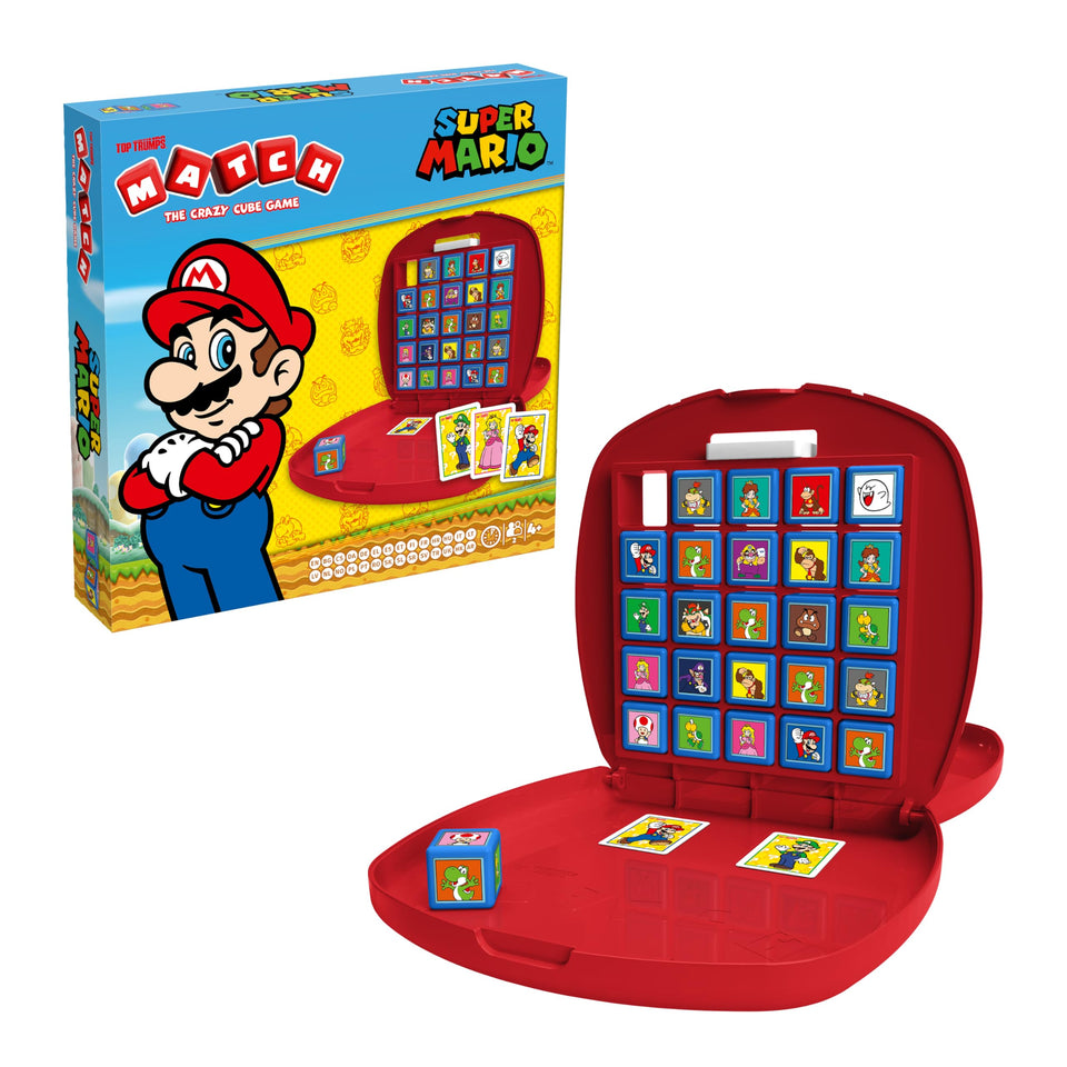 Top Trumps Match Super Mario game grid for quick, family-friendly memory play.