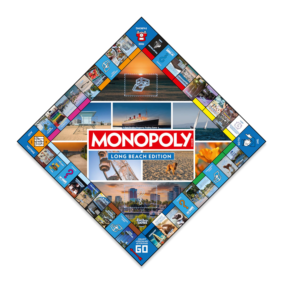 Top Trumps Monopoly Long Beach hotels signal property upgrades during gameplay