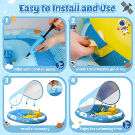 Topchase portable float and pump for easy on-the-go setup.