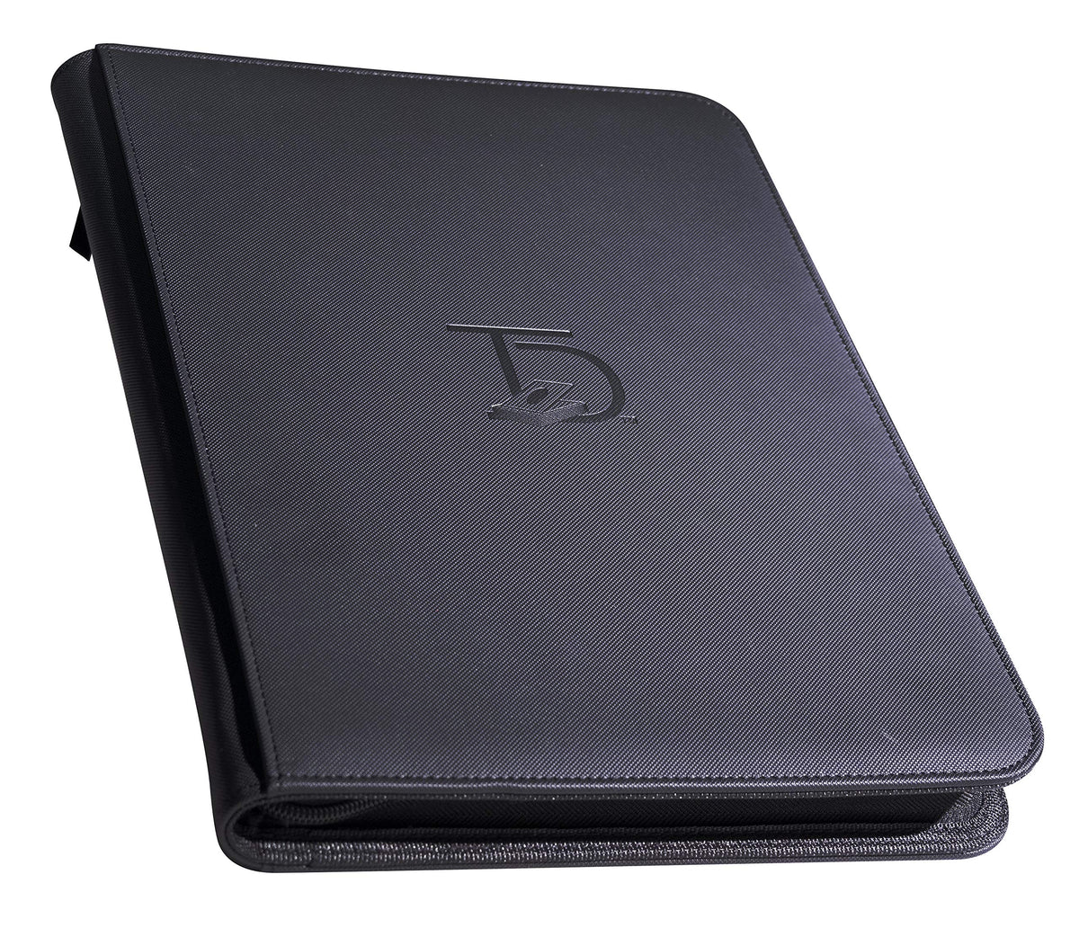 TopDeck 500 Card Ringless Zip Binder Pro open spine interior for easy card access.
