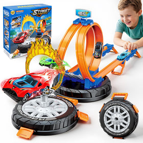 Topfresh 360° loop race track in action for indoor and outdoor play