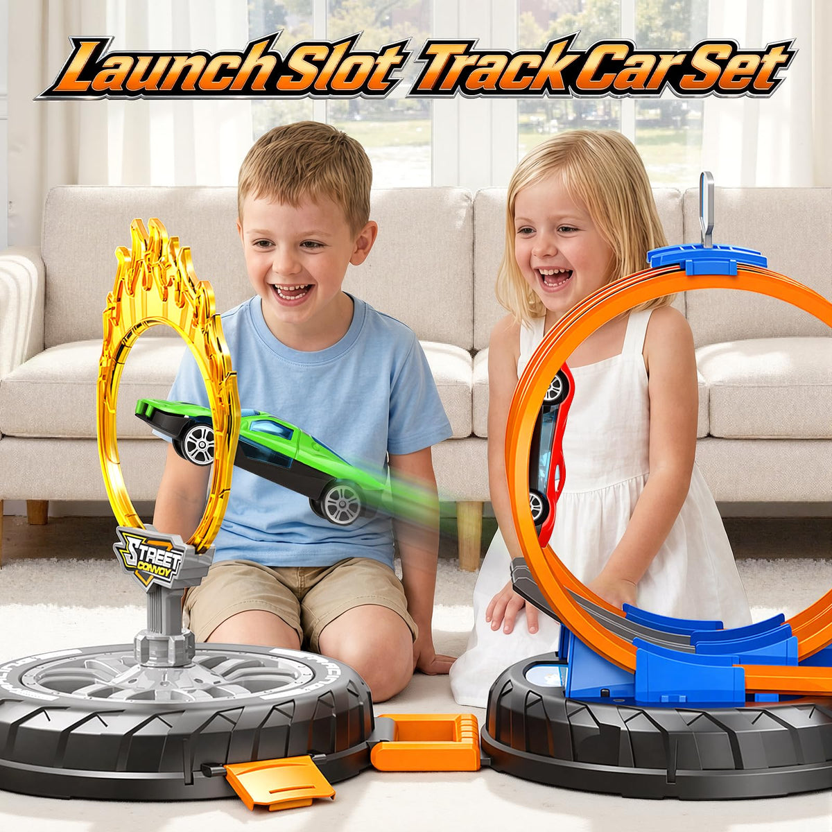 Topfresh dual-launchers launching two cars into the loop