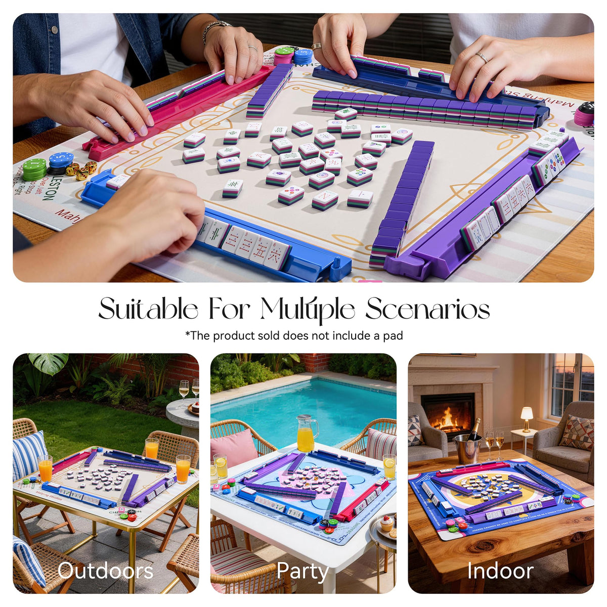 Topmahjing accessories pack includes essentials for travel-ready play.