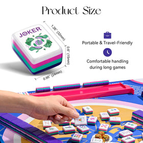 Topmahjing vintage leather travel case keeps tiles organized on the go.