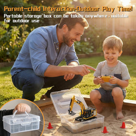 TOPMVP RC excavator with 2.4GHz multiplayer for interference-free simultaneous play.