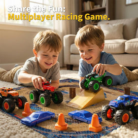 TopMVP durable ABS plastic trucks withstand ramps and collisions.