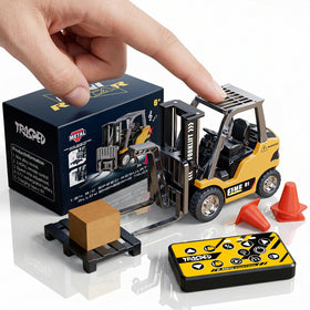 TOPMVP mini RC forklift toy front view for engaging desk play sessions
