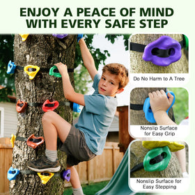 Topnew Bright-colors climbing rocks showcase five colors to energize outdoor play.